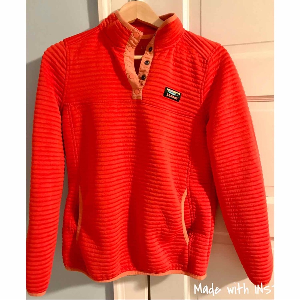 L.L. Bean Airlight Knit Pullover- Red- Small